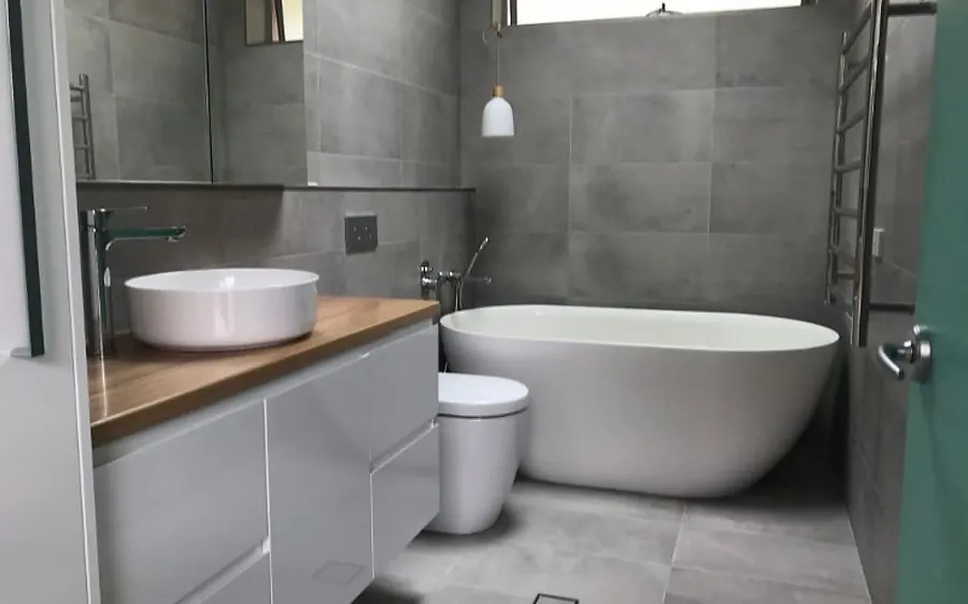 Freestanding bath renovation by Boss Carpentry Group